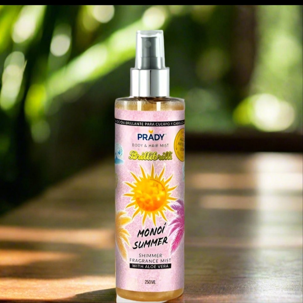 Brume parfumée pailletée "Monoï summer"