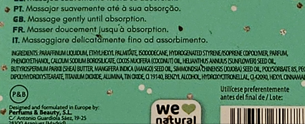 Huile sèche pailletée "Monoï"