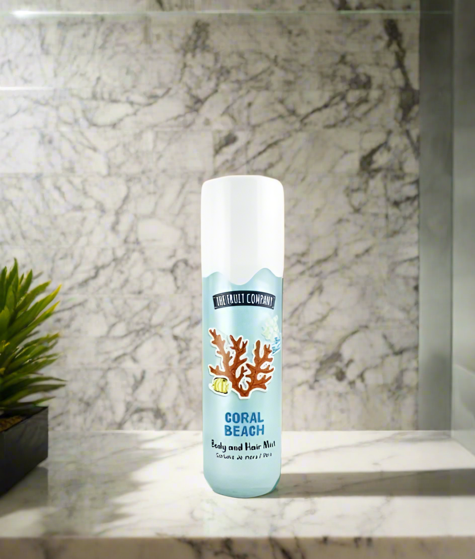 Brume parfumée pailletée "Coral beach"