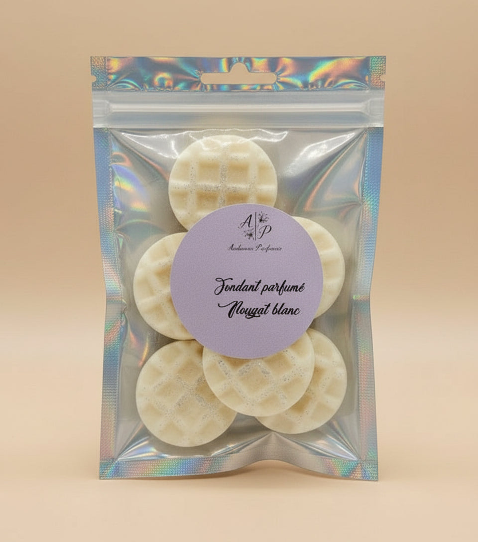 Lot de 7 fondant parfumé "Nougat blanc" 50g