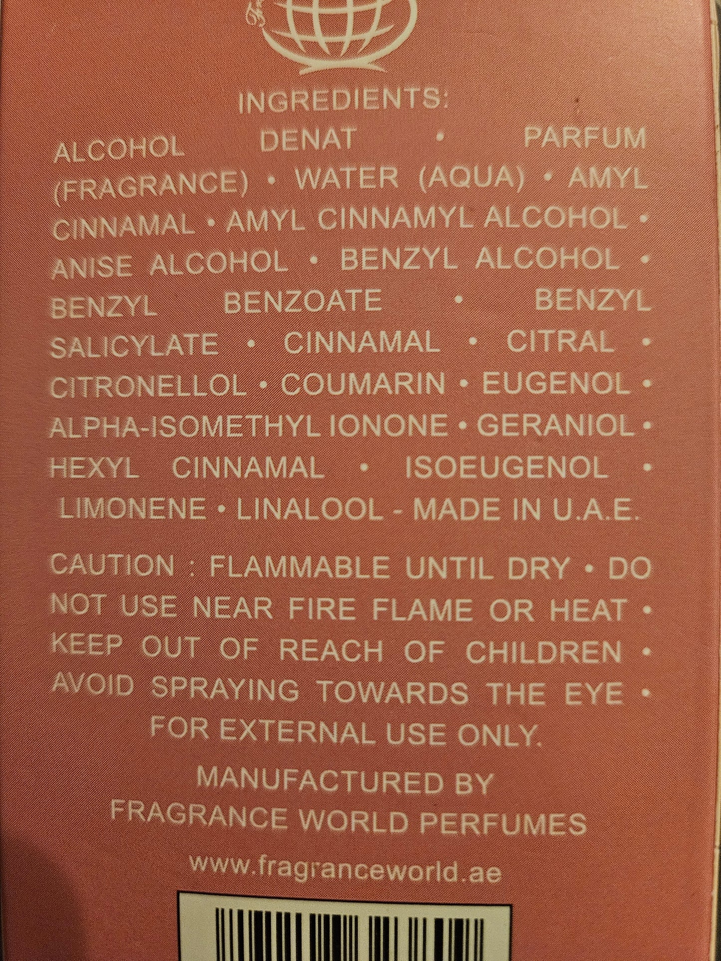 Eau de parfum Dubaï "Pure love"