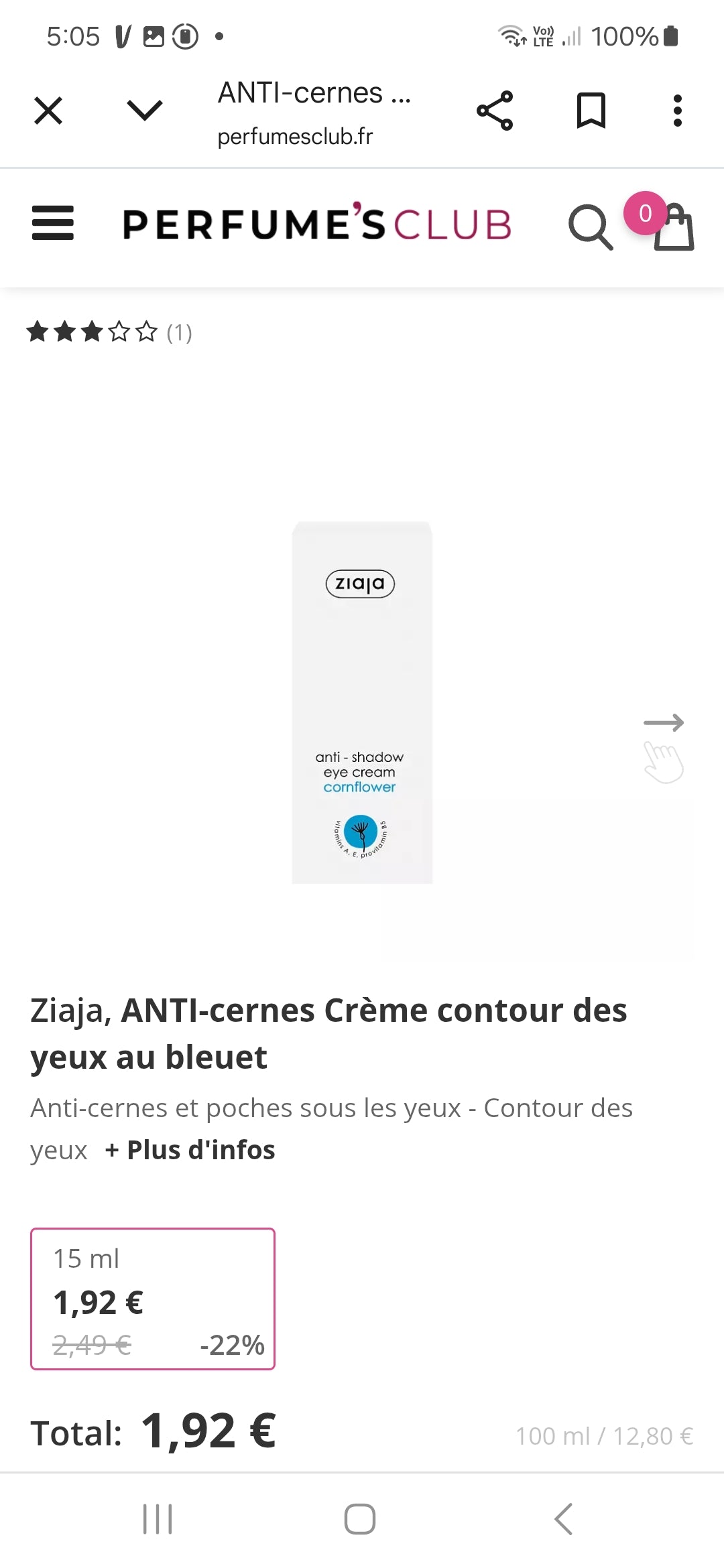 Contour des yeux anti-cernes au bleuet