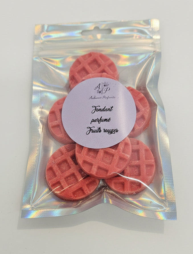 Lot de 7 fondant parfumé "Fruits rouges" 50g