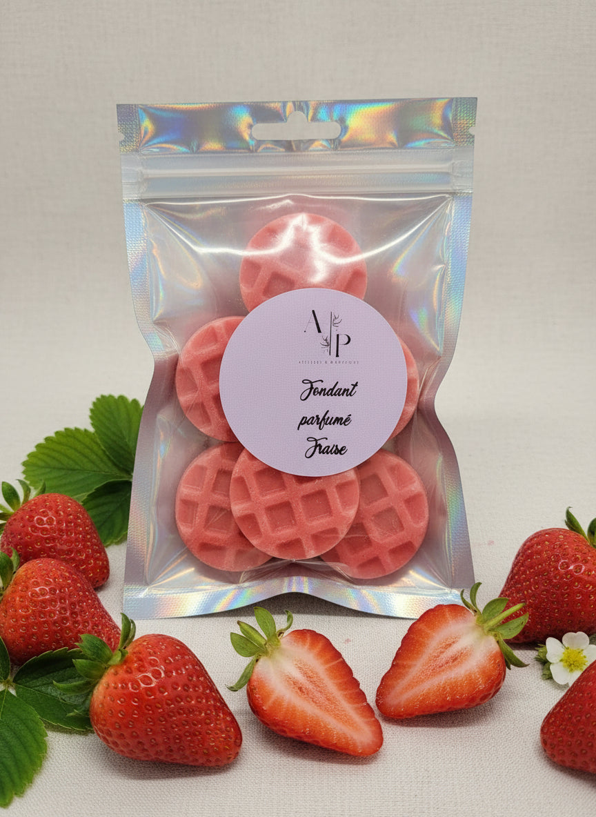Lot de 7 fondant parfumé "Fraise" 50g