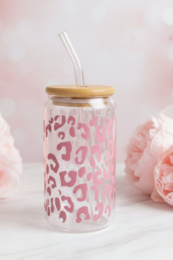 Verre "tacheté" rose