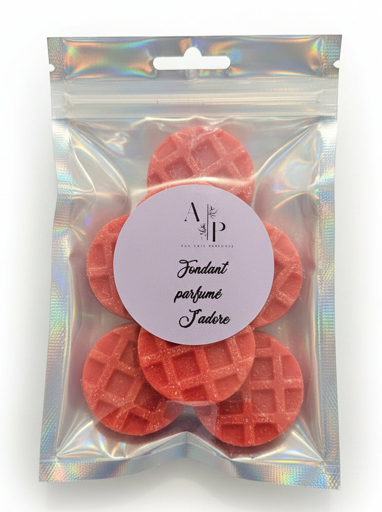 Lot de 7 fondant parfumé "j'adore" 50g