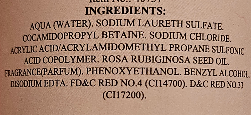 Gel douche à la rose