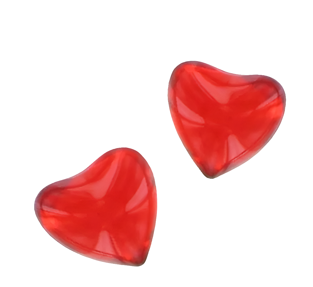 Perle de bain coeur "Fraise"