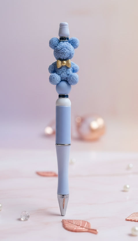 Stylo Bleu et Blanc "Ourson"